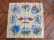 Foulard neuf monuments de Londres, vintage années 50'