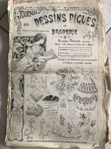 Revues "DESSINS PIQUÉS EN BRODERIE" années 1900