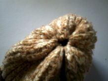Bonnet en laine fait main vintage