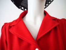 Mini robe babydoll Mod Swinging London rouge vif vintage 60s