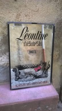 Cadre miroir publicitaire "Léontine"