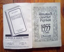 Almanach Ouvrier Paysan par l'Humanité 1955