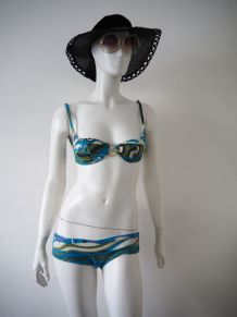 Ensemble de plage robe maillot de bain bikini vintage 60's