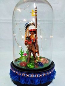 Lampe Playmobil veilleuse indien, cloche en verre