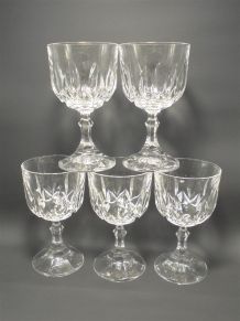 Verres en cristal x 5