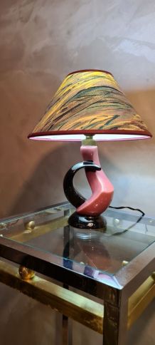 petite lampe vintage 1950  a 60   ceramique  non signé 26x20