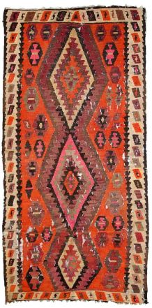 Tapis ancien Afghan fait main, 1C699