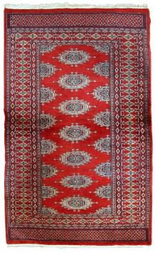 Tapis vintage Ouzbek Bukhara fait main, 1C721