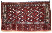 Tapis ancien Turkmène Yomud fait main, 1C725