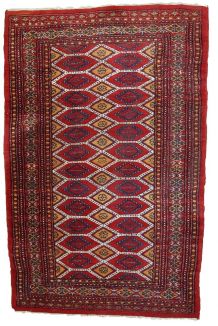 Tapis vintage Ouzbek Bukhara fait main, 1C726