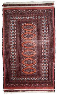 Tapis vintage Ouzbek Bukhara fait main, 1C807