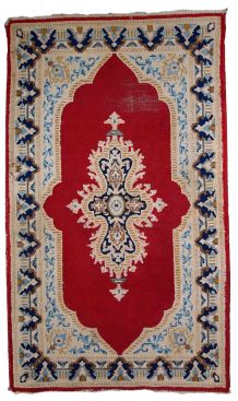 Tapis vintage Persan Kerman fait main, 1C808