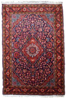 Tapis ancien Persan Kazvin fait main, 1B819