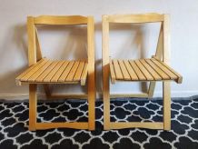 chaises pliantes en bois