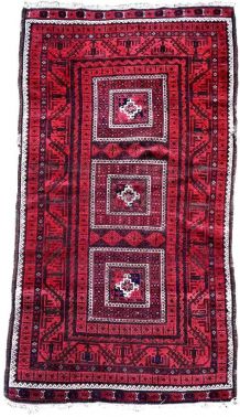 Tapis ancien Afghan Baluch fait main, 1P48