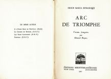 Arc de Triomphe - Erich Maria Remarque Année 1947 
