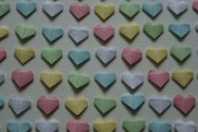 Lot de confettis coeurs en origami Pastel couleurs douces