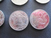 France lot 10 monnaies 10 francs 1986 type Jimenez