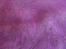 Tunique haut mousseline de soie transparent violet fait main