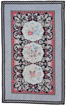 Tapis vintage Anglais Needlepoint fait main, 1P144