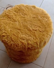 Pouf coffre moumoute années 1970