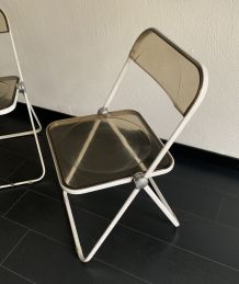 2 chaises Plia par Giancarlo Piretti pour Castelli vintage 1