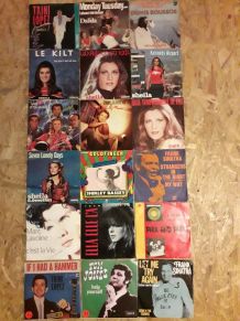 Lot de 18 vinyles 45t Variétée 60s 70s 