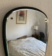 Miroir vintage 1960 rétroviseur asymétrique - 55 x 38 cm