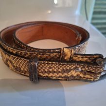 Ceinture cuir imprimé python 