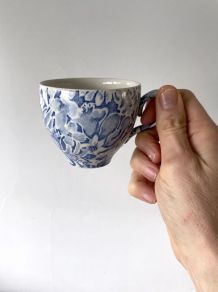 service thé café Boch tasses sous-tasses, théière, bleu gris pas cher –  MAISON DE FAMILLE BROCANTE ART DE LA TABLE
