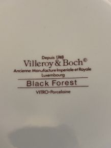 Boite Villeroy&amp;amp;Boch Black Forest années 80 motif orchidée