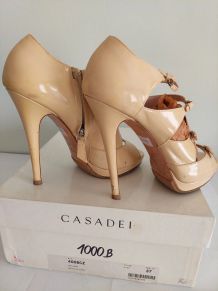 Casadei - sexy sandales high heels cuir verni (p 37,5)