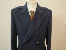 Vintage manteau croisé en laine