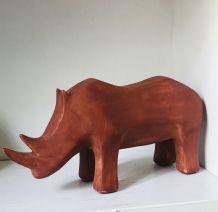 Rhinocéros résine Terracotta