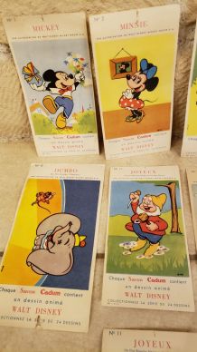 13 cartes savon Cadum Walt disney + 2 offertes