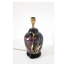 Lampe vintage vase chinois abat-jour ovale imprimé liberty