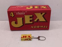 Boîte cartonnée Publicitaire Tampons JEX, 1950 + Porte-Clé