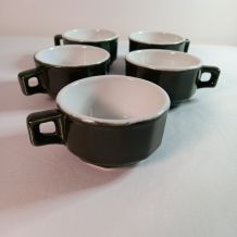 Tasses à café de Bistrot Vertes - Années 1950s