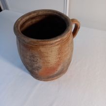 Grand Pot à confit vintage en grès vernissé