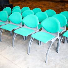 Lot de 15 chaises Gerd Lange pour Steelcase Strafor modèle 4