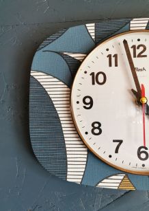 Horloge vintage pendule murale silencieuse années 70  Flash 