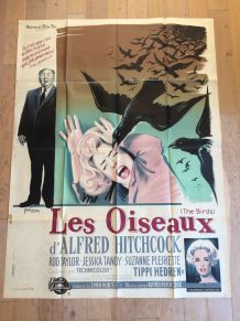 Affiche cinéma Les Oiseaux Alfred Hitchcock