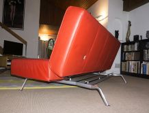 Canapé lit rouge design