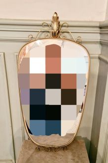 Vintage miroir en laiton années 60-70