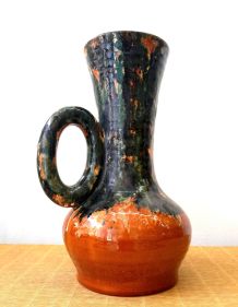 Vase XXL en céramique vintage 1960