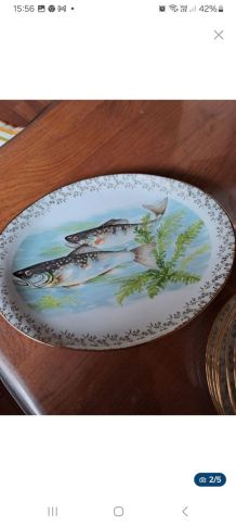 Service a poisson porcelaine de Limoges 