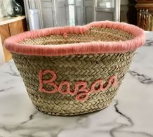 Panier ou corbeille "Bazar" corail