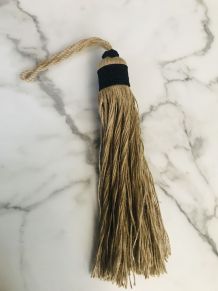 Pompon Tarbouche grand modèle jute noir