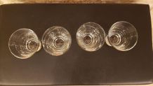 Lot de 4 verres Martini vintage