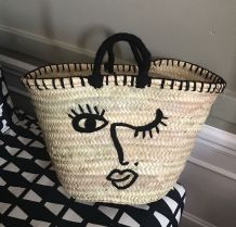 Panier osier tressé visage